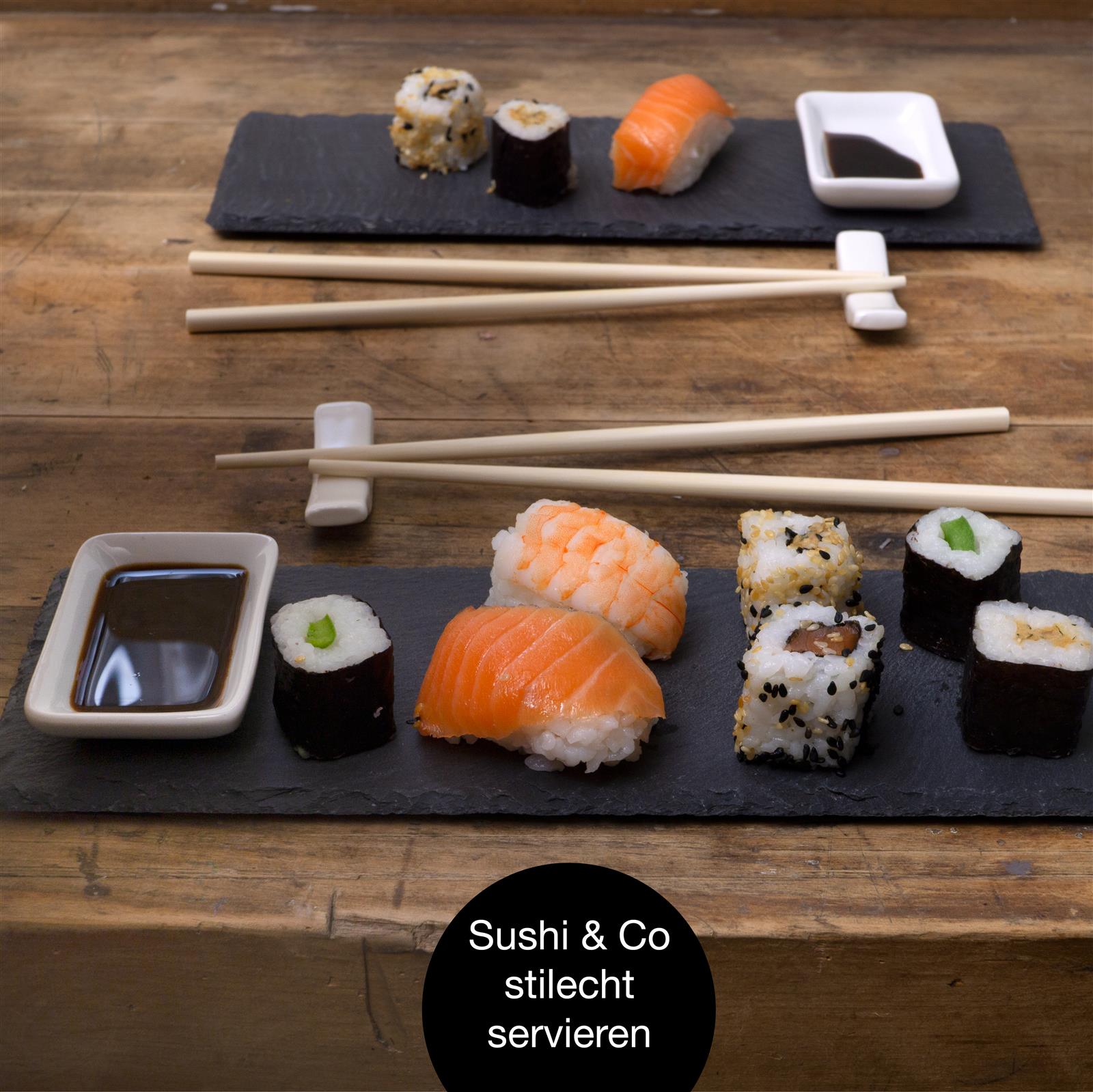 Schieferset Lemon Grass – Schiefer Sushi Set