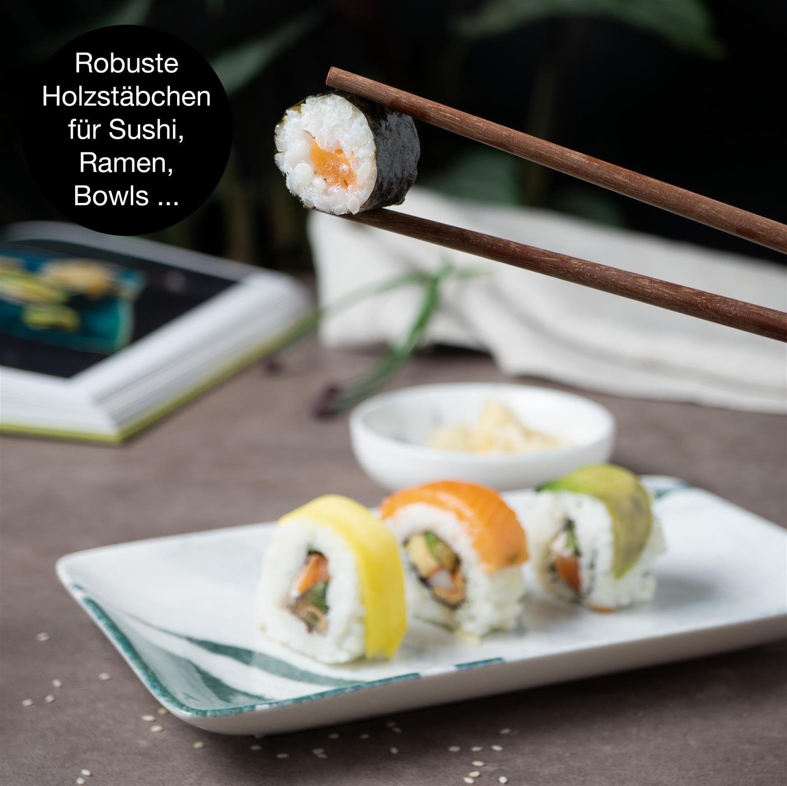 Sushi Set 10tlg Marmor grün / weiß