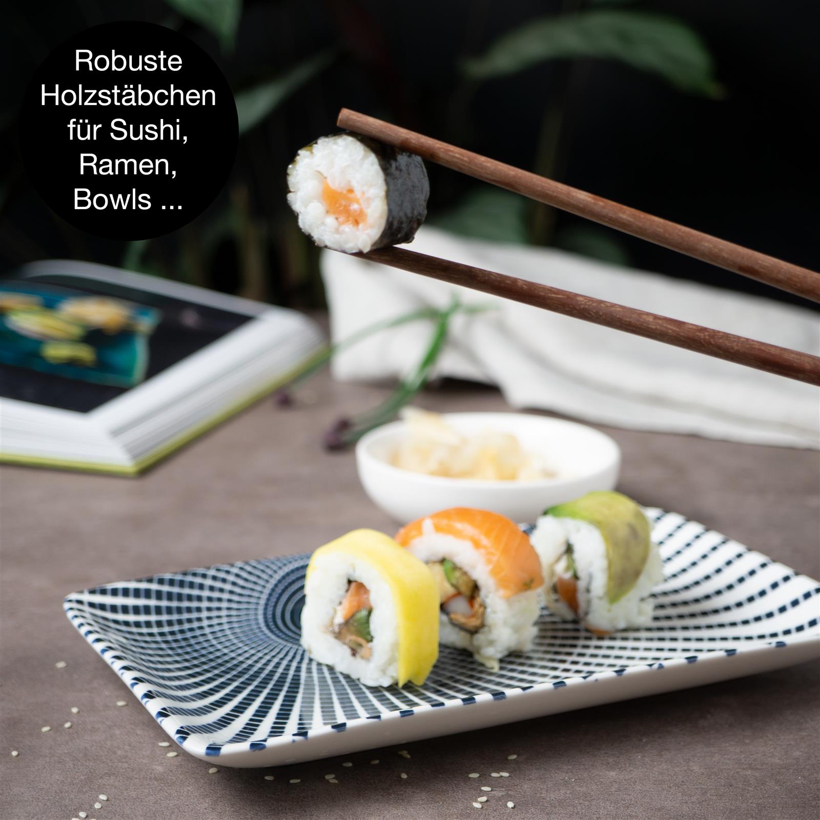 Sushi Set 10tlg blaue Sonne