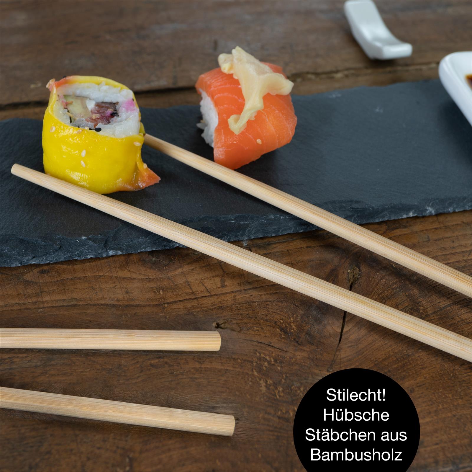 22tlg Schiefer Sushi Set